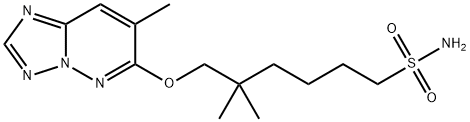 1-Hexanesulfonamide, 5,5-dimethyl-6-((7-methyl(1,2,4)triazolo(1,5-b)py ridazin-6-yl)oxy)-