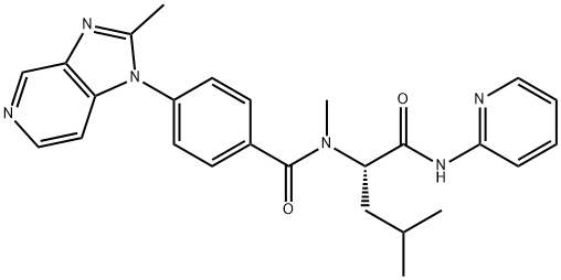 Benzamide, N-methyl-4-(2-methyl-1H-imidazo[4,5-c]pyridin-1-yl)-N-[3-methyl-1-[(2-pyridinylamino)carbonyl]butyl]-, (S)- (9CI)