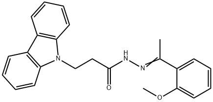 (E)-3-(9H-carbazol-9-yl)-N-(1-(2-methoxyphenyl)ethylidene)propanehydrazide