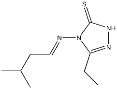 3H-1,2,4-Triazole-3-thione,5-ethyl-2,4-dihydro-4-[(3-methylbutylidene)amino]-(9CI)