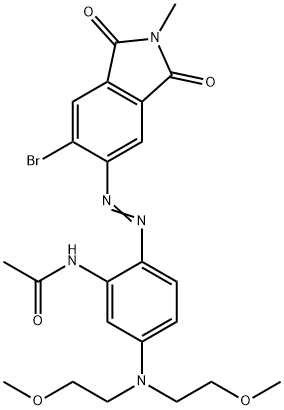 N-[5-[Bis(2-(methoxyethyl)amino]-2-[(6-bromo-2,3-dihydro-2-methyl-1,3-dioxo-1H-isoindol-5-yl)azo]phenyl] acetamide