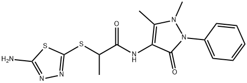 2-[(5-氨基-1,3,4-噻二唑-2-基)硫烷基]-N-(1,5-二甲基-3-氧代-2-苯基-2,3-二氢-1H-吡唑-4-基)丙酰胺