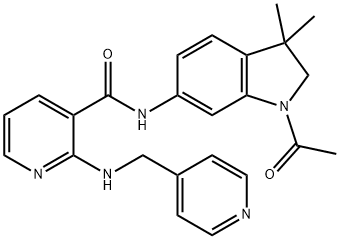 N-(1-乙酰基-3,3-二甲基-6-基)-2 - ((吡啶-4-基甲基)氨基)烟酰胺