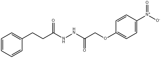 2-{4-nitrophenoxy}-N'-(3-phenylpropanoyl)acetohydrazide