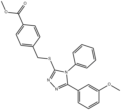 methyl 4-(((5-(3-methoxyphenyl)-4-phenyl-4H-1,2,4-triazol-3-yl)thio)methyl)benzoate