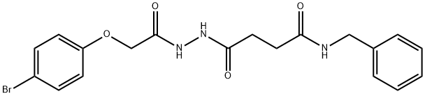 N-benzyl-4-{2-[(4-bromophenoxy)acetyl]hydrazino}-4-oxobutanamide
