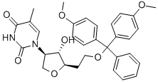 1-((3R,4S,5R)-5-(2-(BIS(4-METHOXYPHENYL)(PHENYL)METHOXY)ETHYL)-4-HYDROXYTETRAHYDROFURAN-3-YL)-5-METHYLPYRIMIDINE-2,4(1H,3H)-DIONE