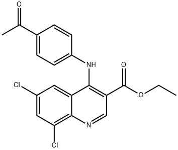 ethyl 4-(4-acetylanilino)-6,8-dichloro-3-quinolinecarboxylate