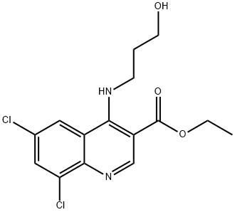 ethyl 6,8-dichloro-4-[(3-hydroxypropyl)amino]-3-quinolinecarboxylate