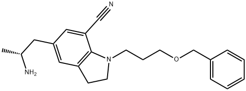 5-[(2R)-2-氨基丙基]-2,3-二氢-1-[3-(苄氧基)丙基]-1H-吲哚-7-腈