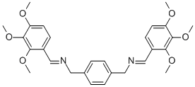 1,4-BENZENEDIMETHANAMINE, N,N'-BIS[(2,3,4-TRIMETHOXYPHENYL)METHYLENE]-