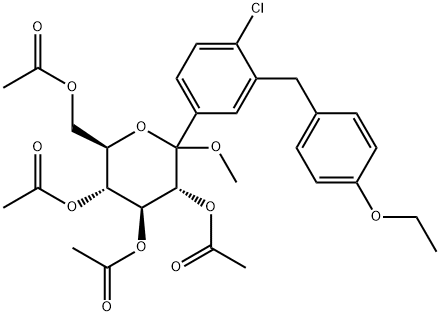(3R,4S,5R,6R)-6-(乙酰氧基甲基)-2-(4-氯-3-(4-乙氧基苄基)苯基)-2-甲
