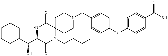 4-[4-[[(3R)-1-丁基-3-[(R)-环己基羟基甲基]-2,5-二氧代-1,4,9-三氮杂螺[5.5]十一烷-9-基]甲基]苯氧基]苯甲酸