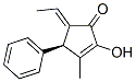 2-Cyclopenten-1-one, 5-ethylidene-2-hydroxy-3-methyl-4-phenyl-, (4R,5E)- (9CI)