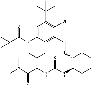 3-[[[(1R,2R)-2-[[[[(1S)-1-[(二甲氨基)羰基]-2,2-二甲基丙基]氨基]硫代甲基]氨基]环己基]亚氨基]甲基]-5-(1,1-二甲基乙基)-4-羟基苯基 2,2-二甲基丙酸酯