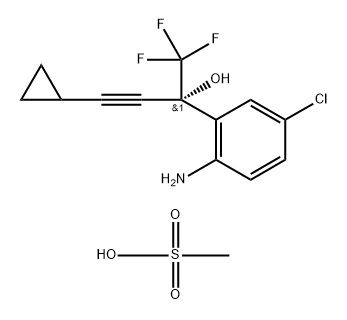 (2S)-2-(2-AMINO-5-CHLOROPHENYL)-4-CYCLOPROPYL-1,1,1-TRIFLUOROBUT-3-YN-2-OL METHANESULFONATE (1:1.5)