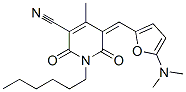 3-Pyridinecarbonitrile,  5-[[5-(dimethylamino)-2-furanyl]methylene]-1-hexyl-1,2,5,6-tetrahydro-4-methyl-2,6-dioxo-