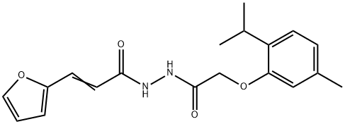 (2E)-3-(furan-2-yl)-N'-{[5-methyl-2-(propan-2-yl)phenoxy]acetyl}prop-2-enehydrazide