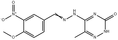3-nitro-4-methoxybenzaldehyde (6-methyl-3-oxo-2,3-dihydro-1,2,4-triazin-5-yl)hydrazone