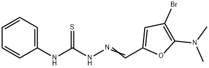Hydrazinecarbothioamide,  2-[[4-bromo-5-(dimethylamino)-2-furanyl]methylene]-N-phenyl-