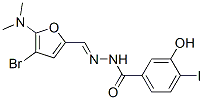 Benzoic  acid,  3-hydroxy-4-iodo-,  [[4-bromo-5-(dimethylamino)-2-furanyl]methylene]hydrazide  (9CI)