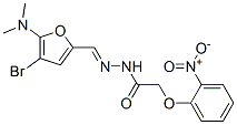 Acetic  acid,  (2-nitrophenoxy)-,  [[4-bromo-5-(dimethylamino)-2-furanyl]methylene]hydrazide  (9CI)