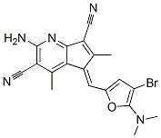 5H-Cyclopenta[b]pyridine-3,7-dicarbonitrile,  2-amino-5-[[4-bromo-5-(dimethylamino)-2-furanyl]methylene]-4,6-dimethyl-