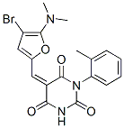 2,4,6(1H,3H,5H)-Pyrimidinetrione,  5-[[4-bromo-5-(dimethylamino)-2-furanyl]methylene]-1-(2-methylphenyl)-