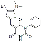 2,4,6(1H,3H,5H)-Pyrimidinetrione,  5-[[4-bromo-5-(dimethylamino)-2-furanyl]methylene]-1-phenyl-