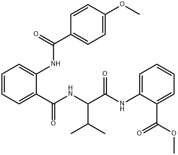 Benzoic acid, 2-[[2-[[2-[(4-methoxybenzoyl)amino]benzoyl]amino]-3-methyl-1-oxobutyl]amino]-, methyl ester (9CI)