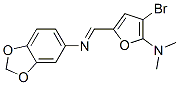 1,3-Benzodioxol-5-amine,  N-[[4-bromo-5-(dimethylamino)-2-furanyl]methylene]-