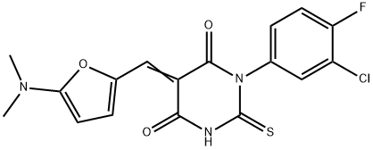 4,6(1H,5H)-Pyrimidinedione,  1-(3-chloro-4-fluorophenyl)-5-[[5-(dimethylamino)-2-furanyl]methylene]dihydro-2-thioxo-