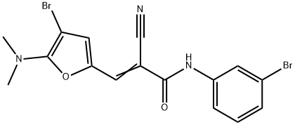 2-Propenamide,  3-[4-bromo-5-(dimethylamino)-2-furanyl]-N-(3-bromophenyl)-2-cyano-