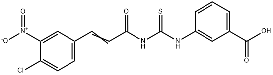 3-[[[[3-(4-CHLORO-3-NITROPHENYL)-1-OXO-2-PROPENYL]AMINO]THIOXOMETHYL]AMINO]-BENZOIC ACID