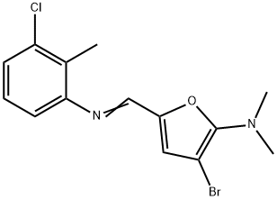 2-Furanamine,  3-bromo-5-[[(3-chloro-2-methylphenyl)imino]methyl]-N,N-dimethyl-