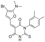 4,6(1H,5H)-Pyrimidinedione,  5-[[4-bromo-5-(dimethylamino)-2-furanyl]methylene]-1-(3,4-dimethylphenyl)dihydro-2-thioxo-