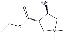 Silacyclopentane-3-carboxylic acid, 4-amino-1,1-dimethyl-, ethyl ester, (3R,4S)-rel- (9CI)