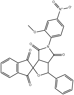 5-(2-methoxy-4-nitrophenyl)-3-phenyl-3a,6a-dihydrospiro[furo[3,4-c]pyrrole-1,2'-indene]-1',3',4,6(3H,5H)-tetrone