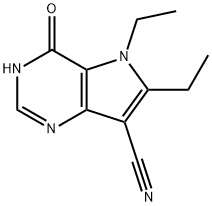 1H-Pyrrolo[3,2-d]pyrimidine-7-carbonitrile,5,6-diethyl-4,5-dihydro-4-oxo-(9CI)