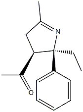 Ethanone, 1-[(2R,3S)-2-ethyl-3,4-dihydro-5-methyl-2-phenyl-2H-pyrrol-3-yl]-, rel- (9CI)