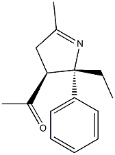 Ethanone, 1-[(2R,3R)-2-ethyl-3,4-dihydro-5-methyl-2-phenyl-2H-pyrrol-3-yl]-, rel- (9CI)