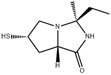 1H-Pyrrolo[1,2-c]imidazol-1-one,3-ethylhexahydro-6-mercapto-3-methyl-,(3S,6S,7aS)-(9CI)