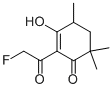 2-Cyclohexen-1-one, 2-(fluoroacetyl)-3-hydroxy-4,6,6-trimethyl- (9CI)