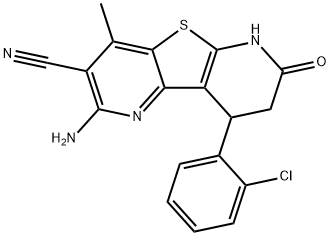 2-amino-9-(2-chlorophenyl)-4-methyl-7-oxo-6,7,8,9-tetrahydrothieno[2,3-b:4,5-b']dipyridine-3-carbonitrile