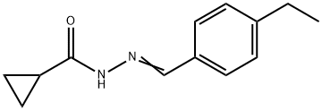 Cyclopropanecarboxylic acid, [(4-ethylphenyl)methylene]hydrazide (9CI)