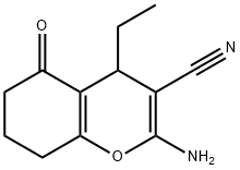 4H-1-Benzopyran-3-carbonitrile,2-amino-4-ethyl-5,6,7,8-tetrahydro-5-oxo-(9CI)