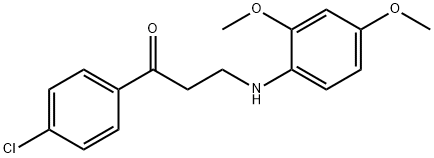 1-(4-CHLOROPHENYL)-3-(2,4-DIMETHOXYANILINO)-1-PROPANONE