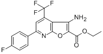 ETHYL 3-AMINO-4-(TRIFLUOROMETHYL)-6-(4-FLUOROPHENYL)FURO[2,3-B]PYRIDINE-2-CARBOXYLATE