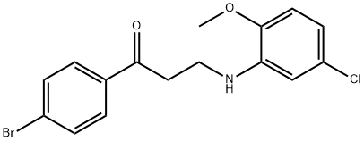 1-(4-BROMOPHENYL)-3-(5-CHLORO-2-METHOXYANILINO)-1-PROPANONE