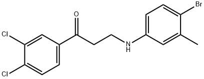 3-(4-BROMO-3-METHYLANILINO)-1-(3,4-DICHLOROPHENYL)-1-PROPANONE